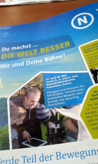 Die Anzeige zum Klimaquiz in der Bahnzeitung mobil (Ausgabe Mai 2019), (Jens Düring)